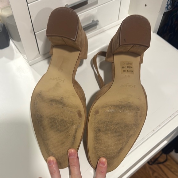 J. Crew Tan Ankle Strap Heels - Picture 2 of 2
